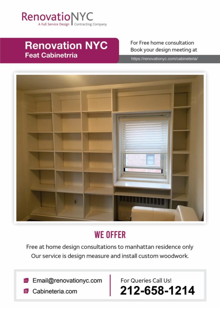 custom bookshelves and cabinets